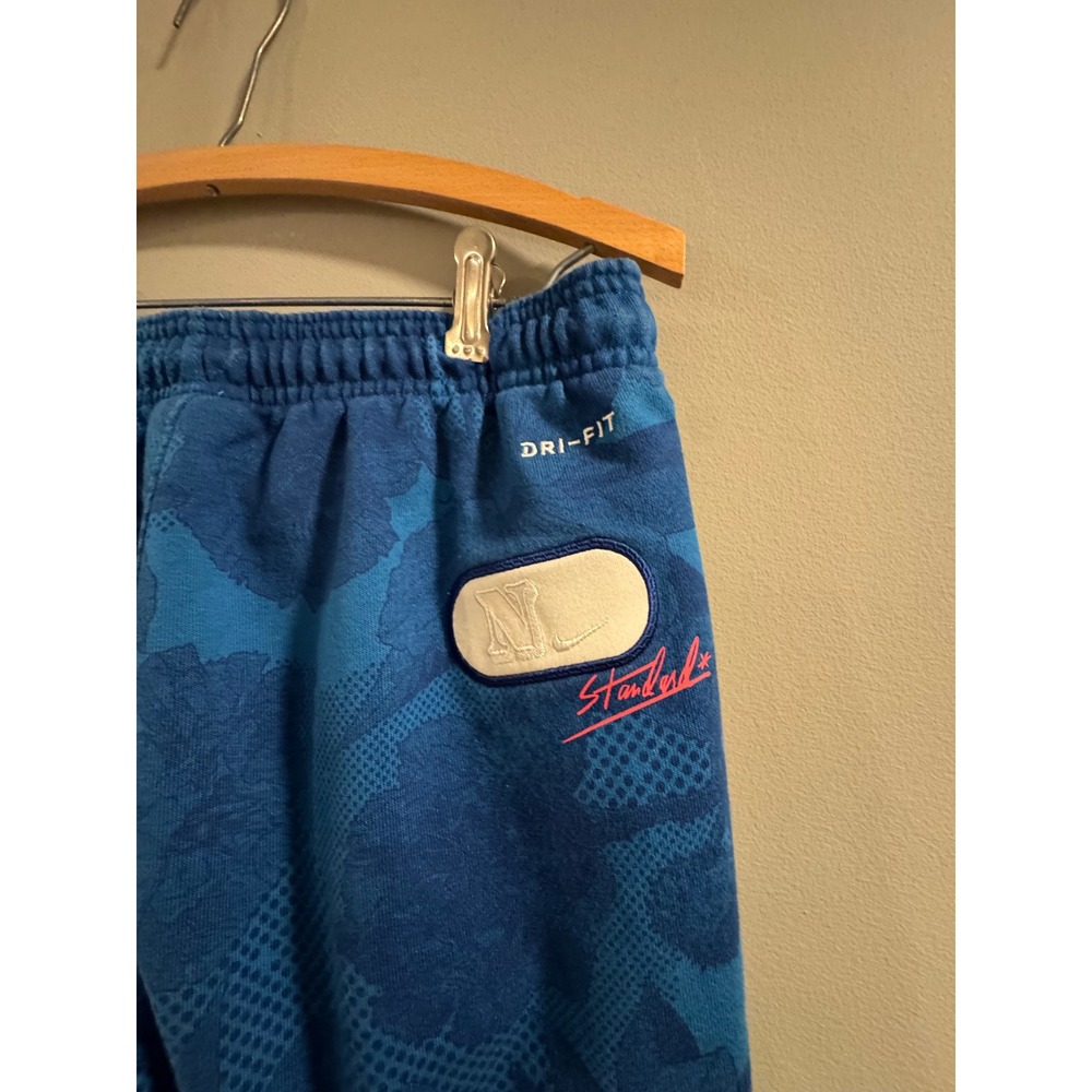 Nike Dri-FIT Standard Issue Men's Basketball Joggers Floral Camo Blue Size Small - Picture 9 of 10